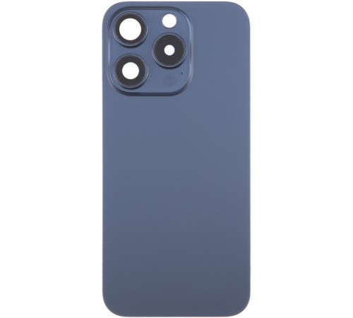 Задня панель корпусу для iPhone 15 Pro, синя + скло камери, Original (PRC)
