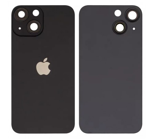 Задняя панель корпуса для iPhone 13 mini, черная + стекло камеры, small hole, midnight