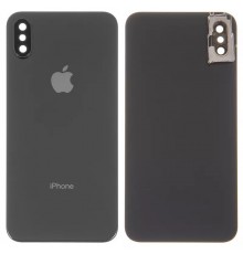 Задня панель корпусу для iPhone X, чорна + скло камери, small hole