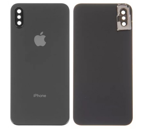 Задня панель корпусу для iPhone X, чорна + скло камери, small hole