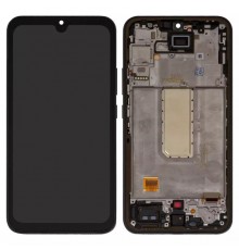 Дисплей для Samsung A346 Galaxy A34 5G, черный (Graphite), с рамкой, High Copy с широким ободком, (OLED)