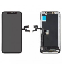 Дисплей для iPhone X, черный, с рамкой, High Copy (AMOLED), GX OEM soft