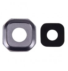 Скло камери для Samsung A310 Galaxy A3 2016, A510, A710, чорне, з рамкою