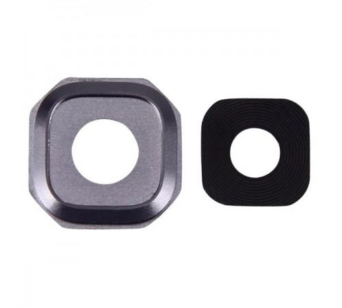 Скло камери для Samsung A310 Galaxy A3 2016, A510, A710, чорне, з рамкою