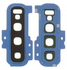 Стекло камеры для Samsung G975 Galaxy S10 Plus, голубое (Smoke Blue), с рамкой