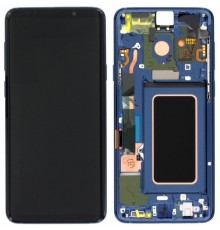 Дисплей для Samsung G965 Galaxy S9 Plus, синий (Coral Blue), с рамкой, Copy (TFT)