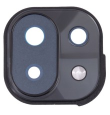 Скло камери для Xiaomi Mi 11 Lite, Mi 11 Lite 5G, Mi 11 Lite 5G NE, чорне, з рамкою