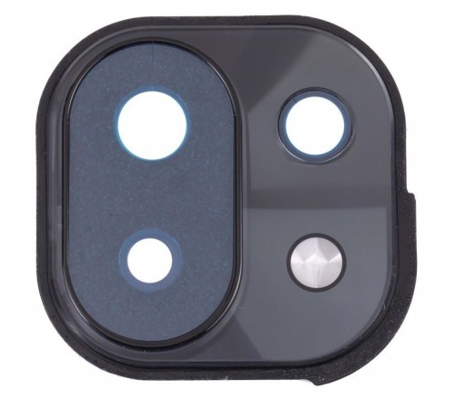 Скло камери для Xiaomi Mi 11 Lite, Mi 11 Lite 5G, Mi 11 Lite 5G NE, чорне, з рамкою