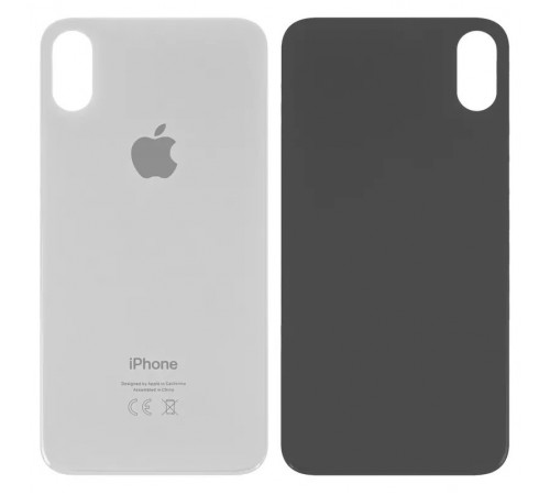 Задняя панель корпуса для iPhone X, белая, не нужно снимать стекло камеры, big hole