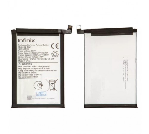 Аккумулятор BL-49JX для Infinix Hot 30, Note 10 Pro, Note 11 Pro, Li-Polymer, 3,87 B, 5000 мАч, Original (PRC)