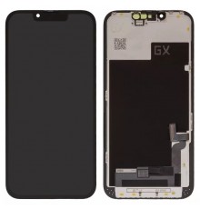 Дисплей для iPhone 13, черный, с рамкой, High Copy (OLED), GX hard