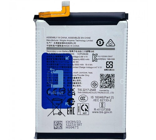 Акумулятор HQ-6887NAS для Samsung M556 Galaxy M55, Li-Polymer, 3,88 В, 5000 мАг, Original (PRC)