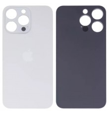 Задняя панель корпуса для iPhone 15 Pro Max, белая, не нужно снимать стекло камеры, High Copy big hole