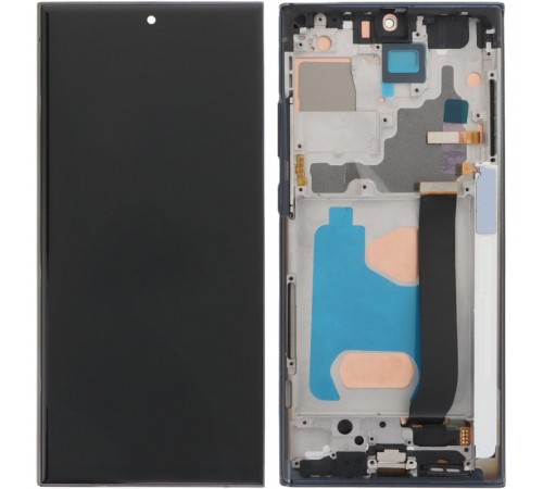 Дисплей для Samsung N985F Galaxy Note 20 Ultra, N986B Galaxy Note 20 Ultra 5G, чорний (Mystic Black), з рамкою, Copy (TFT)