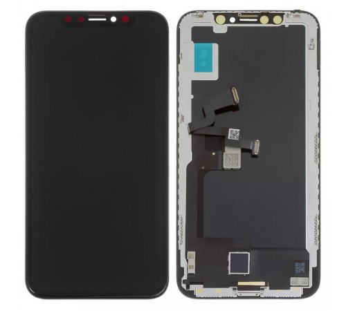 Дисплей для iPhone X, чорний, з рамкою, Copy AA, (OLED), НЕ.Х OEM hard