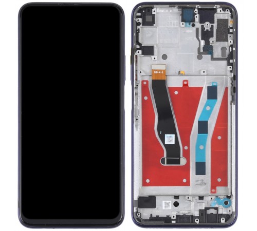 Дисплей для Huawei Honor 9X, Honor 9X Pro, фиолетовый (Phantom Purple), с рамкой, High Copy