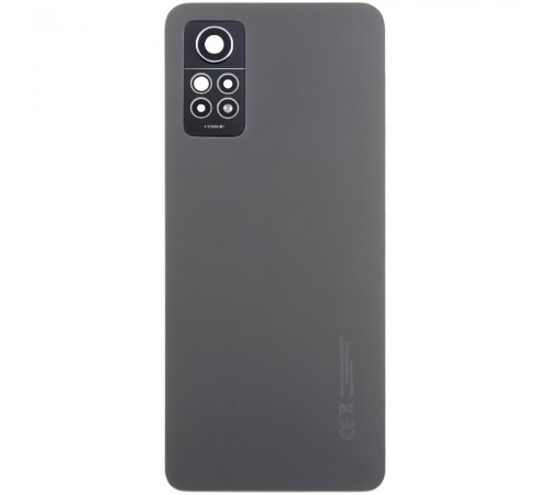 Задняя панель корпуса для Xiaomi Redmi Note 12 Pro 4G, черная (Graphite Gray), Copy + стекло камеры