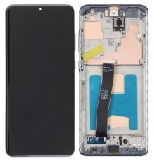 Дисплей для Samsung G988 Galaxy S20 Ultra, черный (Cosmic Black), с рамкой, Copy (TFT)