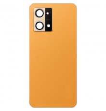 Задня панель корпуса для Oppo Reno 7 4G, оранжева (Sunset Orange) + скло камери
