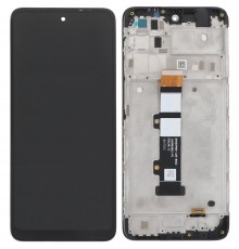Дисплей для Motorola Moto E32s XT2229, черный, с рамкой, Original (PRC)
