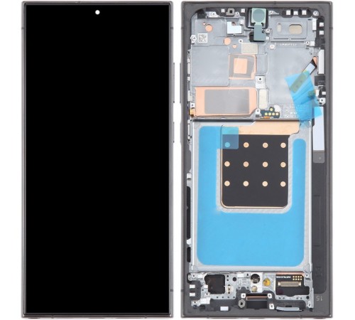Дисплей для Samsung S928 Galaxy S24 Ultra, серый (Titanium Gray), с рамкой, High Copy (OLED)