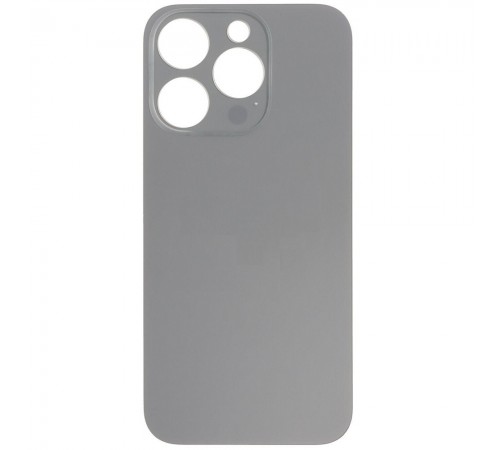 Задняя панель корпуса для iPhone 15 Pro, серая, не нужно снимать стекло камеры, Original (PRC), big hole