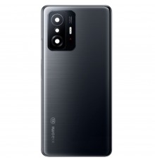 Задня панель корпусу для Xiaomi 11T, 11T Pro, сіра (Meteorite Grey) + скло камери