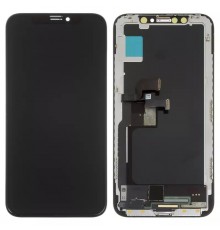 Дисплей для iPhone X, чорний, з рамкою, Original (PRC), Self-welded OEM