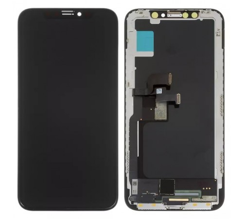 Дисплей для iPhone X, чорний, з рамкою, Original (PRC), Self-welded OEM