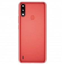 Задняя панель корпуса для Motorola Moto E7 Power XT2097, Moto E7i Power, красная (Coral Red) + стекло камеры