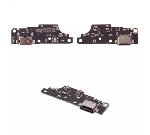 Шлейф для Motorola Moto E32, коннектора зарядки, мікрофона, плата зарядки, High Copy