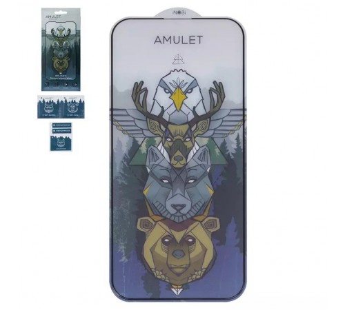 Защитное стекло iNobi Amulet для Apple iPhone 15 Plus, iPhone 16 Plus, Full Glue, Anti-Static, черный