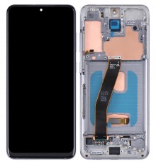 Дисплей для Samsung G981U Galaxy S20 5G, серый (Cosmic Grey), с рамкой, High Copy (OLED), USA Version