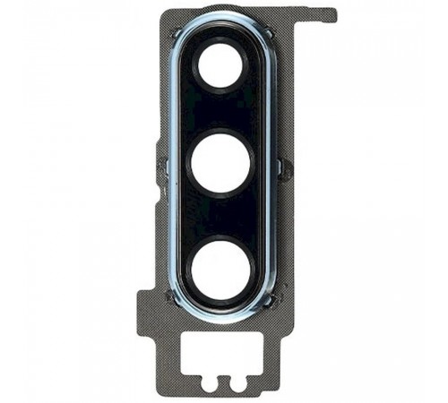 Скло камери для Huawei P30, голубе (Breathing Crystal), з рамкою