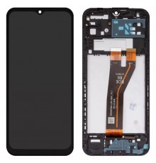 Дисплей для Samsung A146B Galaxy A14 5G, черный, с рамкой, High Copy, 48 pin, BS066FBM-L09-DB01_1.1