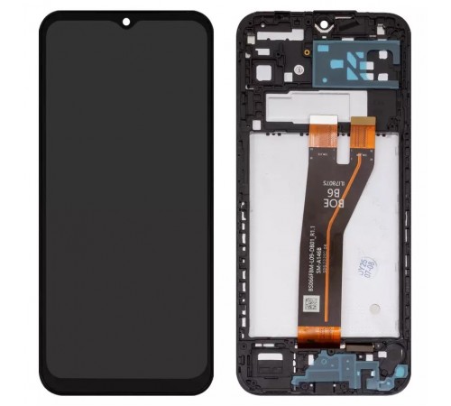 Дисплей для Samsung A146B Galaxy A14 5G, черный, с рамкой, High Copy, 48 pin, BS066FBM-L09-DB01_1.1