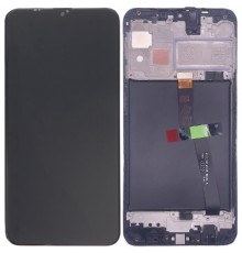 Дисплей для Samsung A105 Galaxy A10, черный, с рамкой, Copy