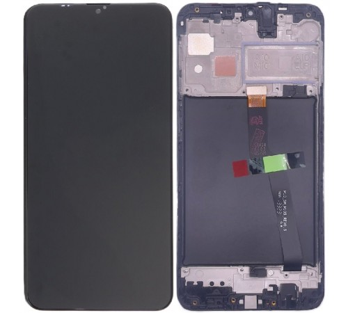 Дисплей для Samsung A105 Galaxy A10, чорний, з рамкою, Copy