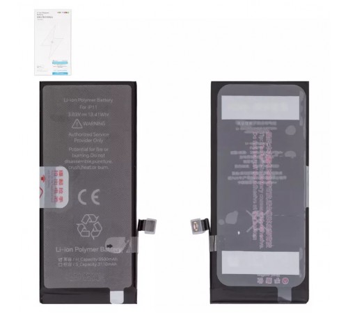 Акумулятор JCID для Apple iPhone 11, Li-Polymer, 3,83 В, 3500 мА·год, підвищена ємність