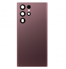 Задня панель корпусу для Samsung S908B Galaxy S22 Ultra 5G, бордова (Burgundy) + скло камери