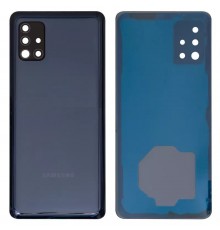 Задняя панель корпуса для Samsung A516F Galaxy A51 5G, черная + стекло камеры