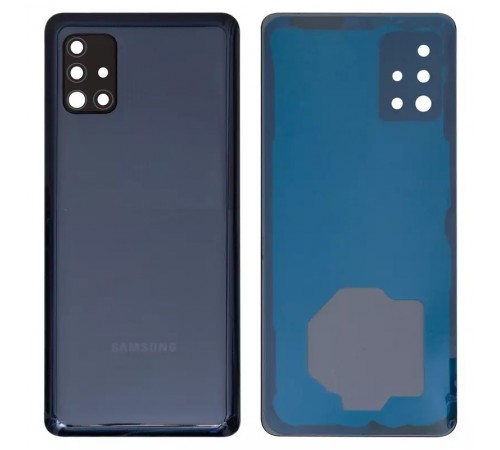 Задняя панель корпуса для Samsung A516F Galaxy A51 5G, черная + стекло камеры