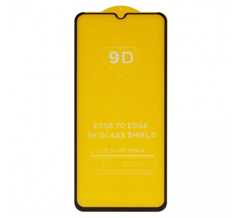 Захисне скло для Realme C25; Oppo A16, сумісне з чохлом, Full Glue, (без упаковки), чорний