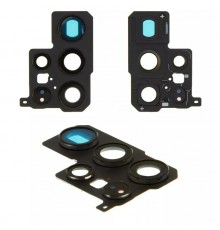 Стекло камеры для Samsung S908B Galaxy S22 Ultra 5G, черное, с рамкой