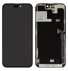 Дисплей для iPhone 14 Pro Max, черный, с рамкой, High Copy (OLED), GX OEM hard