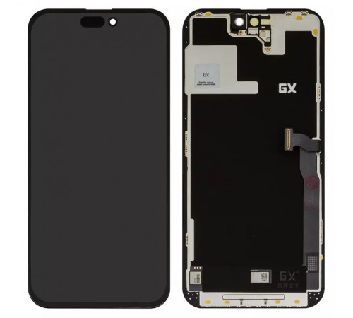 Дисплей для iPhone 14 Pro Max, черный, с рамкой, High Copy (OLED), GX OEM hard