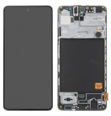 Дисплей для Samsung A515 Galaxy A51, чорний, з рамкою, Original (PRC)