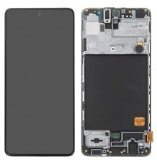 Дисплей для Samsung A515 Galaxy A51, черный, с рамкой, Original (PRC)