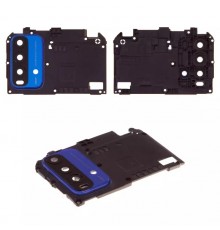 Скло камери для Xiaomi Redmi 9T, синє, з рамкою, twilight Blue
