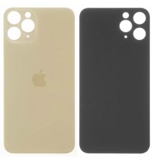 Задняя панель корпуса для iPhone 11 Pro, золотистая, не нужно снимать стекло камеры, big hole, matte gold